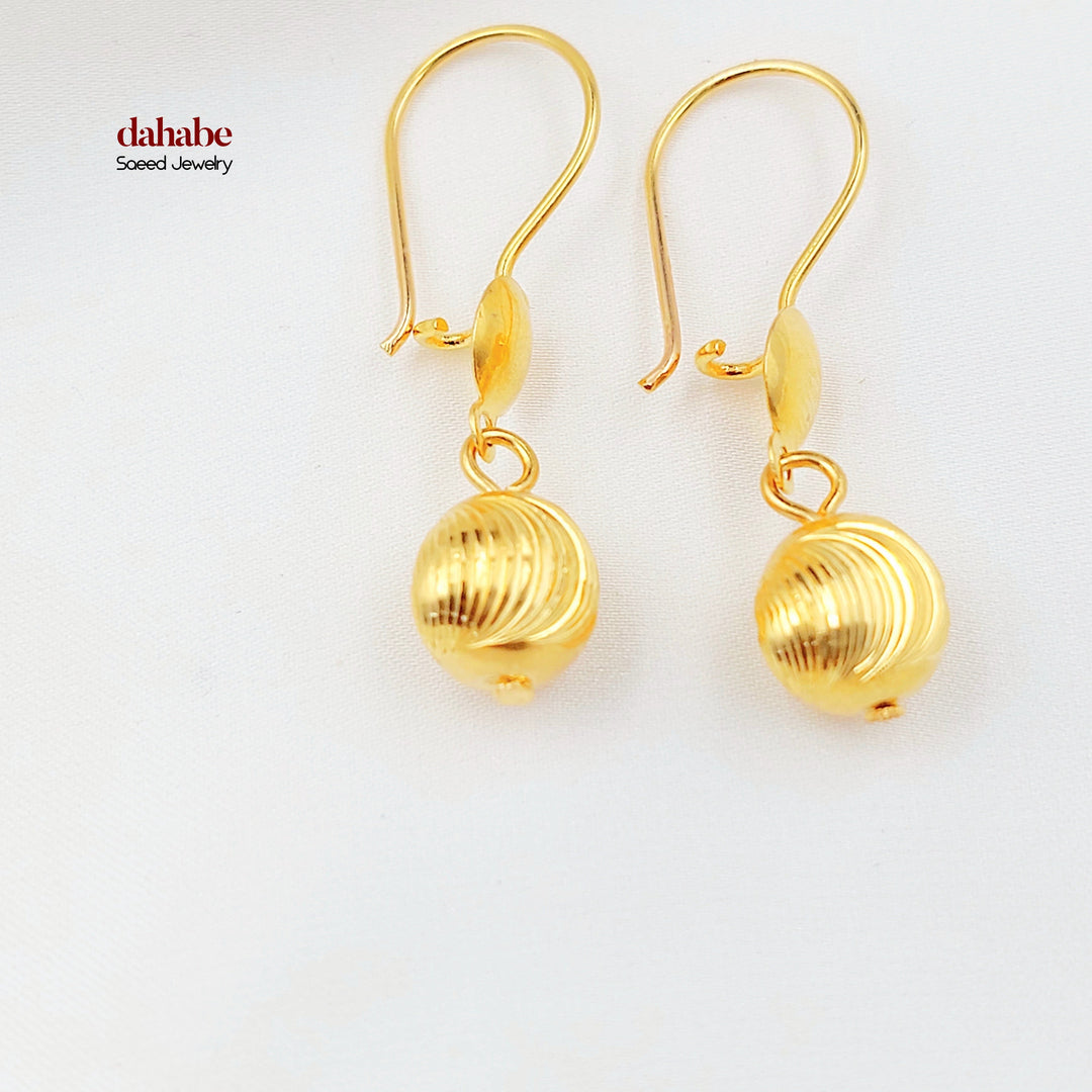 21K حلق مسبحة-مجوهرات الشيخ سعيد-Saeed Jewelry 