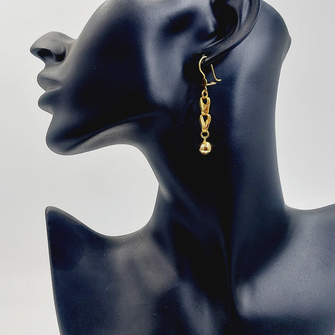 Balls Earrings Made of 21K Gold by Saeed Jewelry 