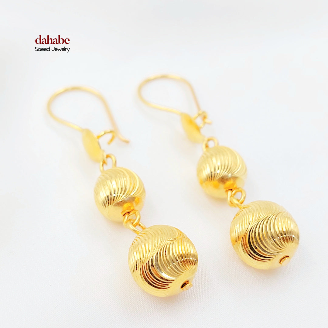 21K حلق مسبحة-مجوهرات الشيخ سعيد-Saeed Jewelry 