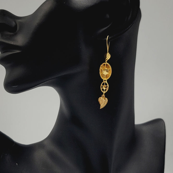 21K حلق بحريني-مجوهرات الشيخ سعيد-Saeed Jewelry 