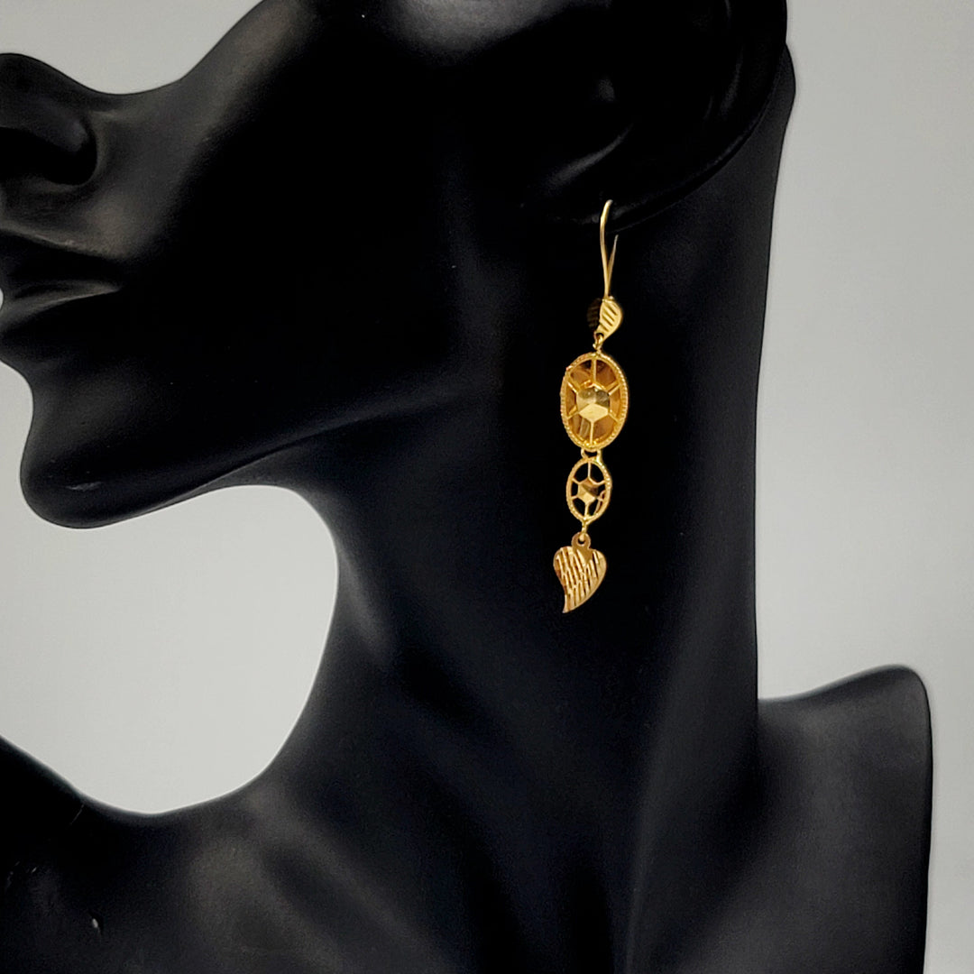 21K حلق بحريني-مجوهرات الشيخ سعيد-Saeed Jewelry 