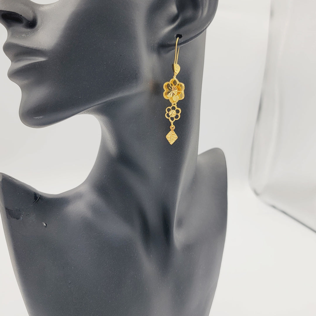 21K حلق بحريني-مجوهرات الشيخ سعيد-Saeed Jewelry 