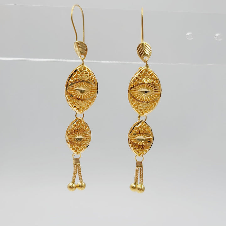 21K حلق بحريني-مجوهرات الشيخ سعيد-Saeed Jewelry 