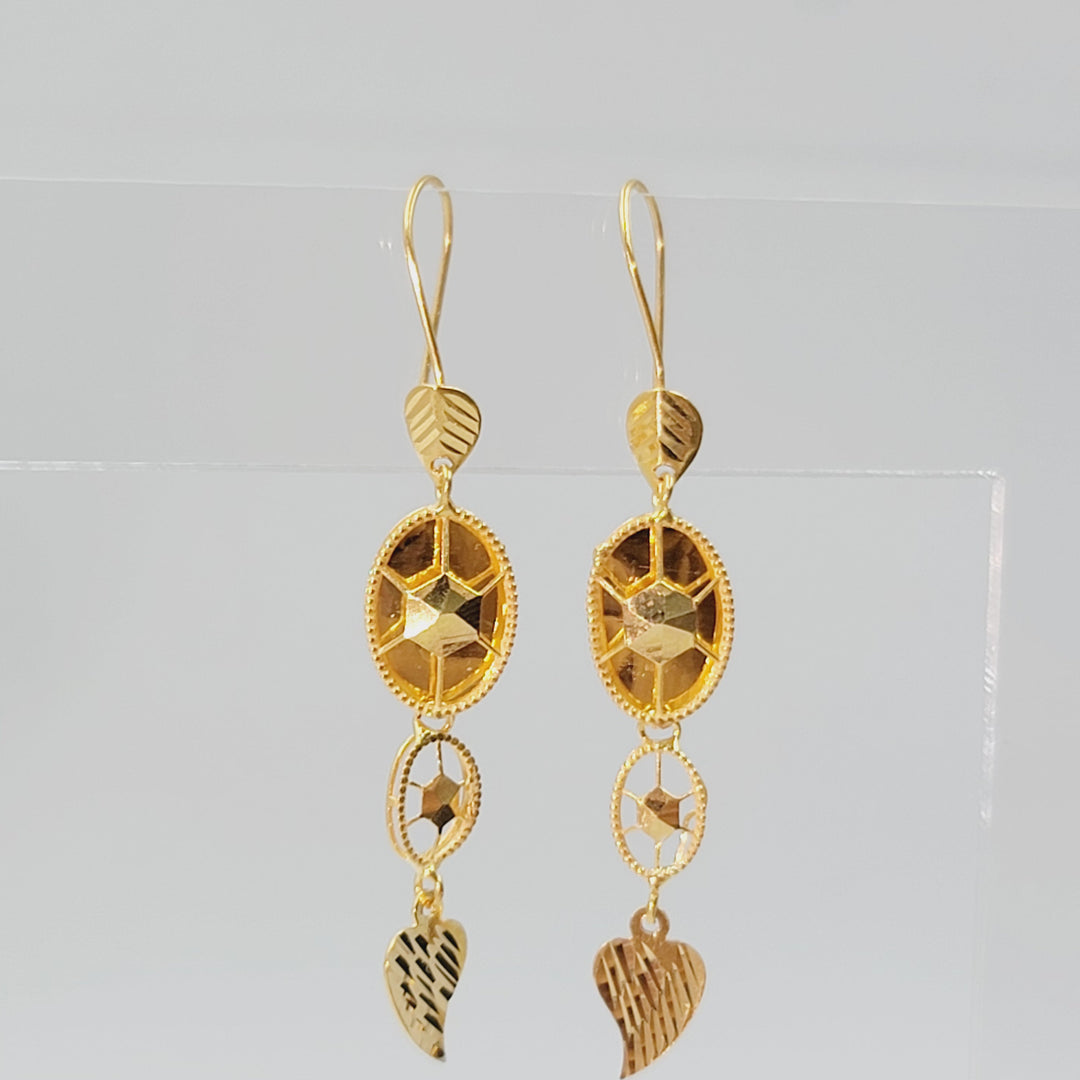 21K حلق بحريني-مجوهرات الشيخ سعيد-Saeed Jewelry 