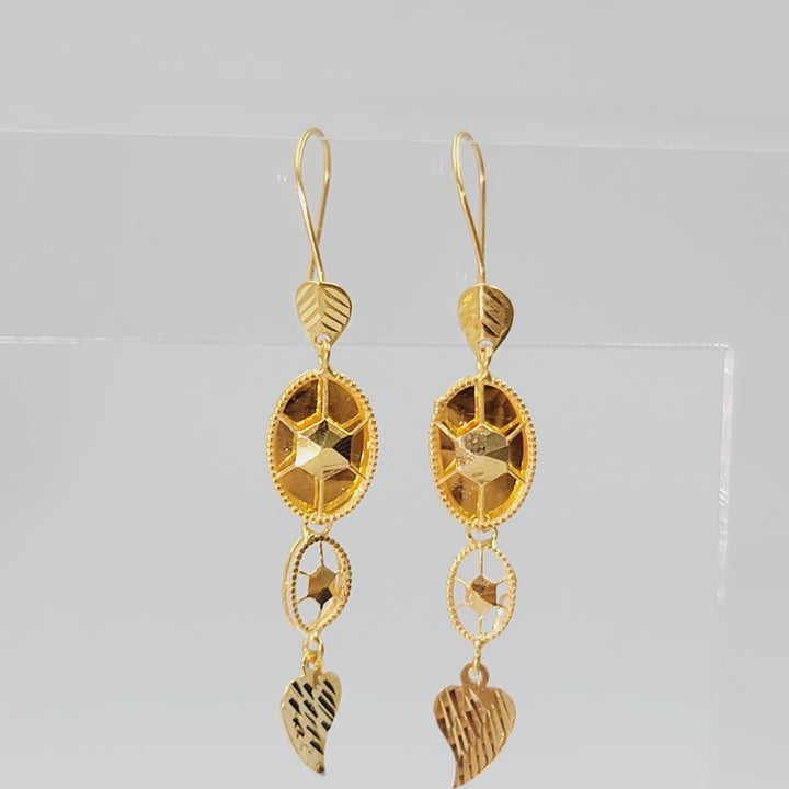 21K حلق بحريني-مجوهرات الشيخ سعيد-Saeed Jewelry 