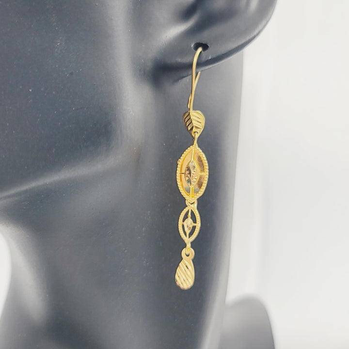 21K حلق بحريني-مجوهرات الشيخ سعيد-Saeed Jewelry 