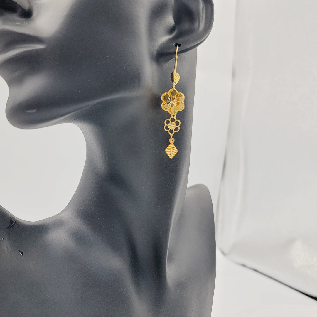 21K حلق بحريني-مجوهرات الشيخ سعيد-Saeed Jewelry 