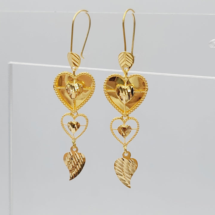 21K حلق بحريني-مجوهرات الشيخ سعيد-Saeed Jewelry 