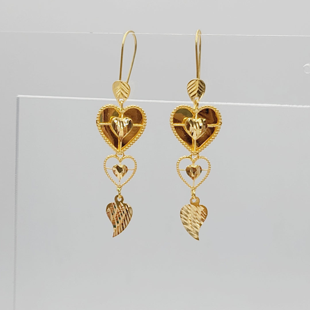 21K حلق بحريني-مجوهرات الشيخ سعيد-Saeed Jewelry 