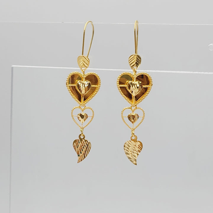 21K حلق بحريني-مجوهرات الشيخ سعيد-Saeed Jewelry 