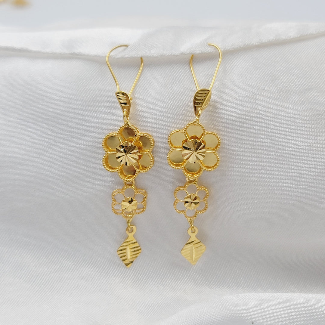 21K حلق بحريني-مجوهرات الشيخ سعيد-Saeed Jewelry 