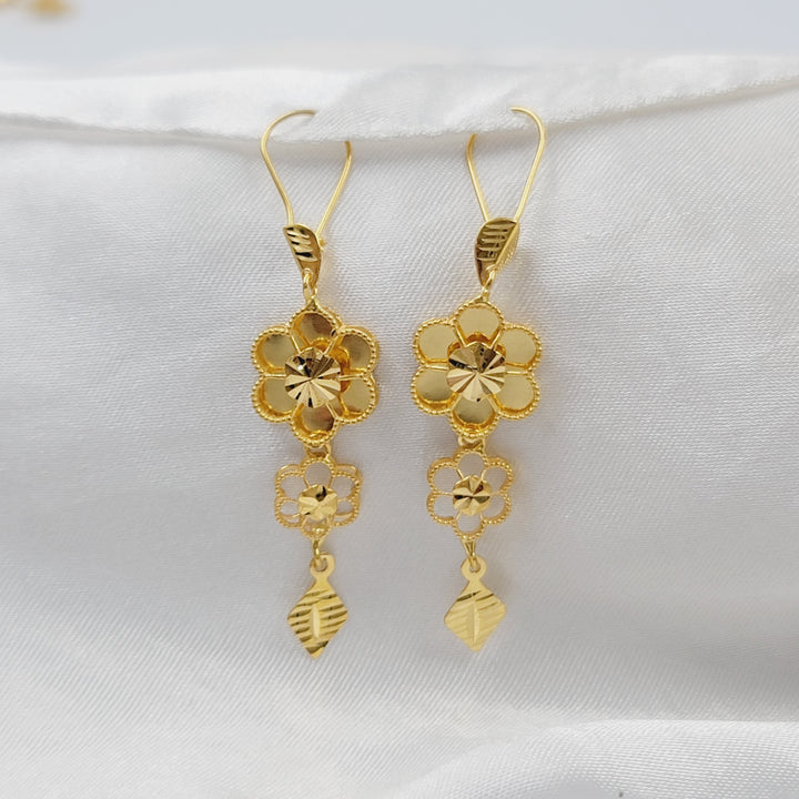 21K حلق بحريني-مجوهرات الشيخ سعيد-Saeed Jewelry 