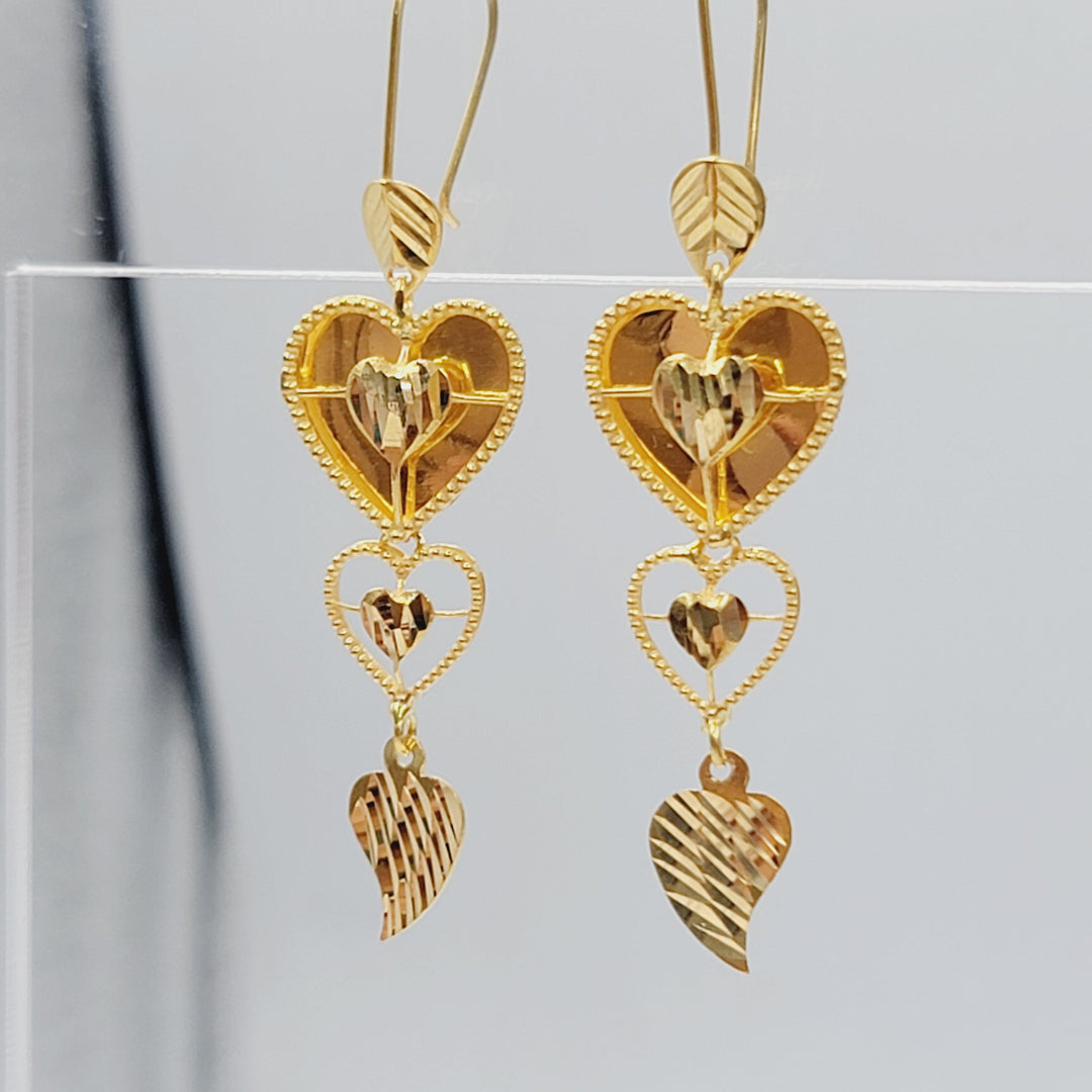 21K حلق بحريني-مجوهرات الشيخ سعيد-Saeed Jewelry 