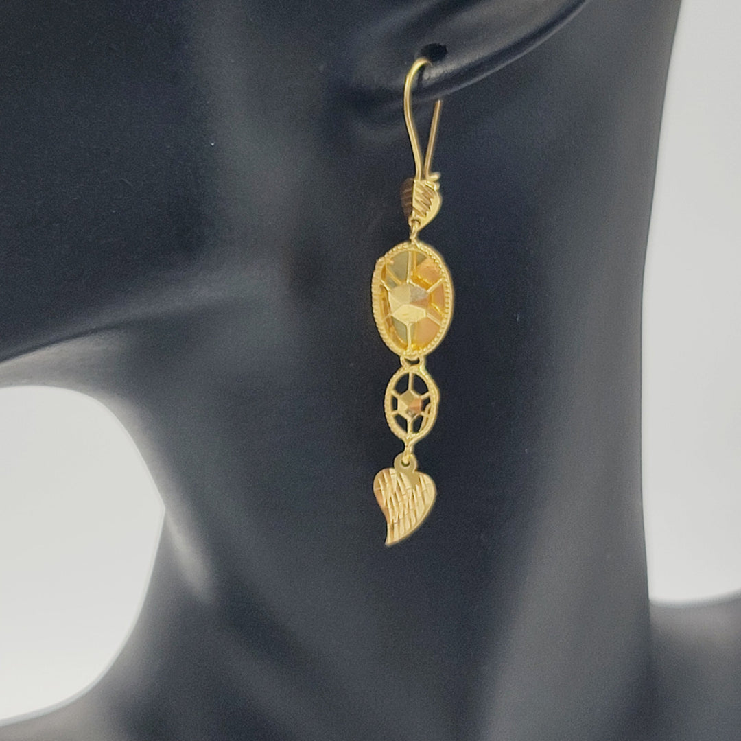 21K حلق بحريني-مجوهرات الشيخ سعيد-Saeed Jewelry 