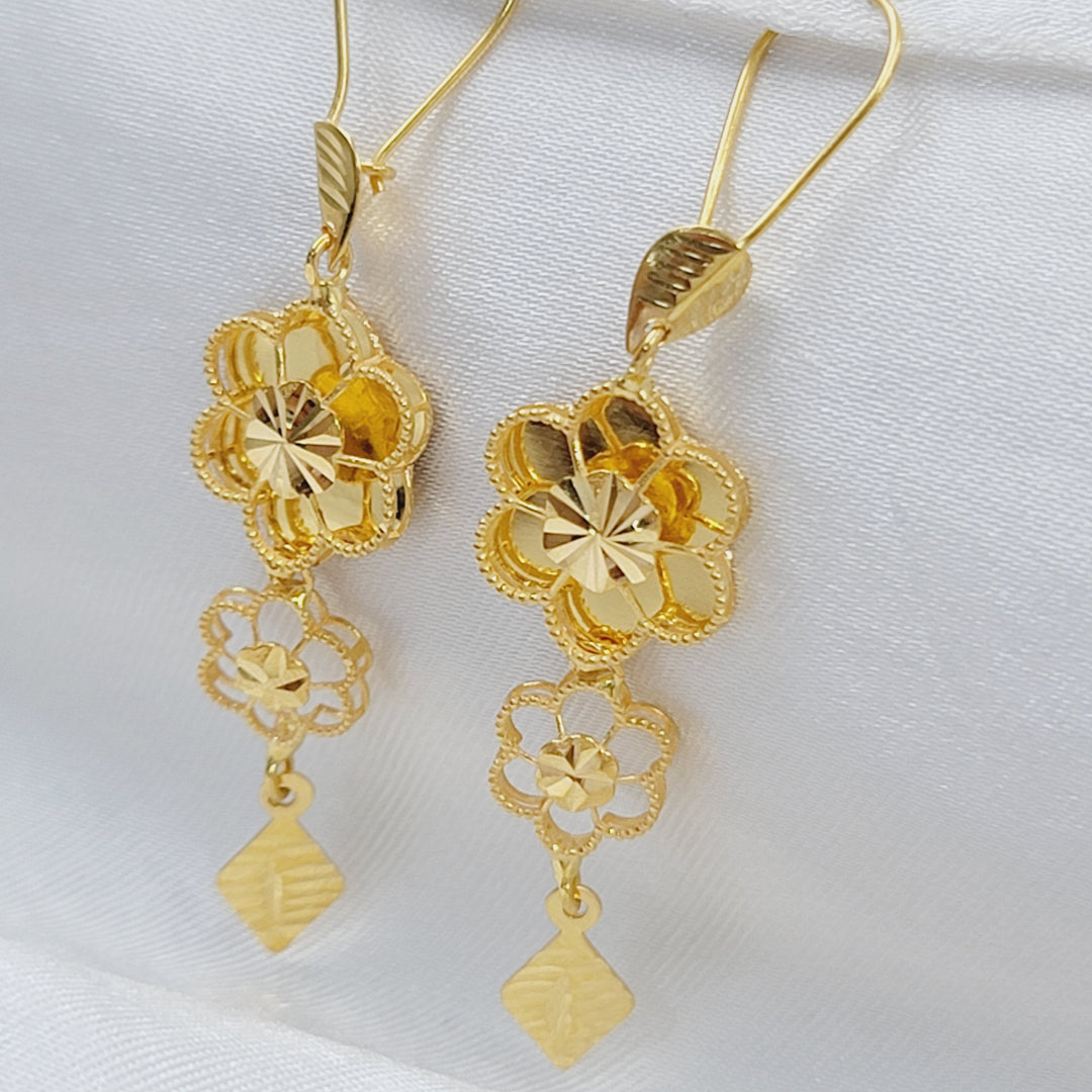 21K حلق بحريني-مجوهرات الشيخ سعيد-Saeed Jewelry 