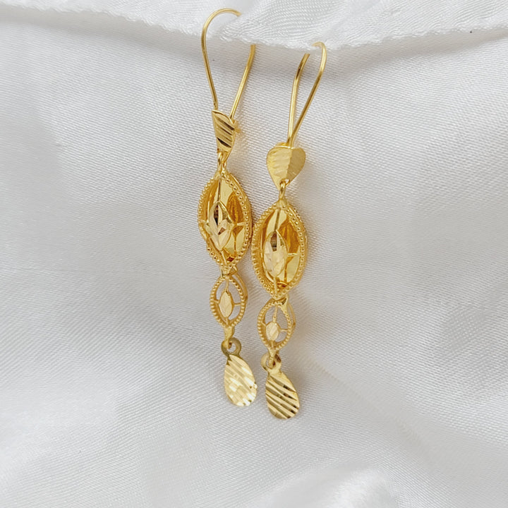 21K حلق بحريني-مجوهرات الشيخ سعيد-Saeed Jewelry 