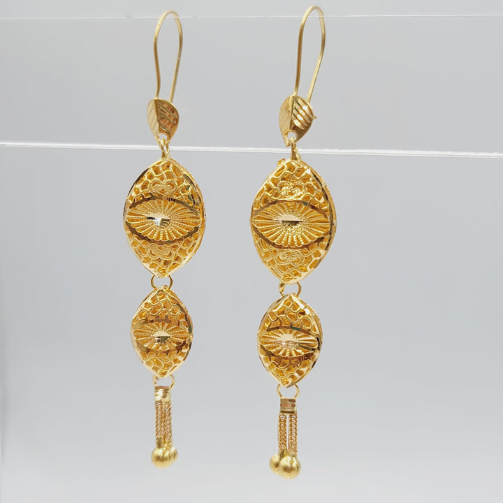 21K حلق بحريني-مجوهرات الشيخ سعيد-Saeed Jewelry 