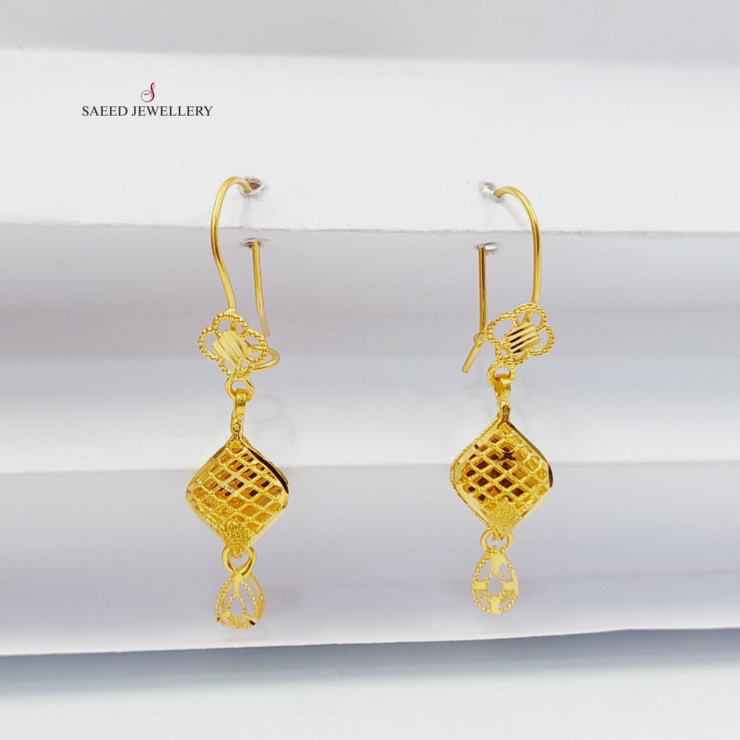 21K حلق بحريني-مجوهرات الشيخ سعيد-Saeed Jewelry 