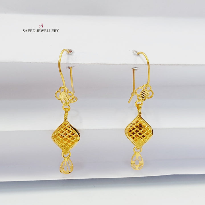 21K حلق بحريني-مجوهرات الشيخ سعيد-Saeed Jewelry 