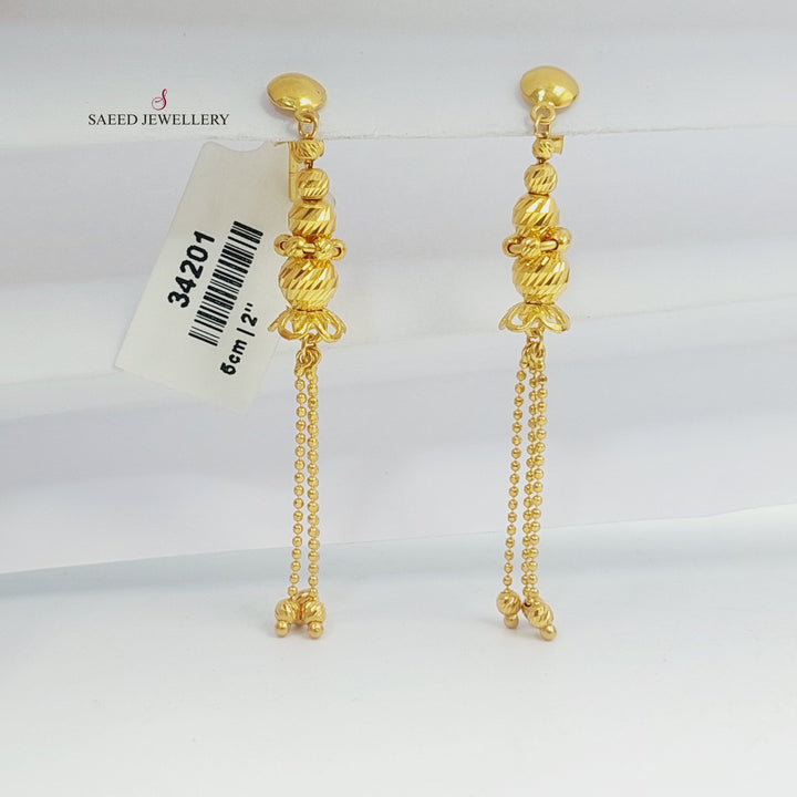 Balls Balls Earrings Made of 21K Gold by Saeed Jewelry 