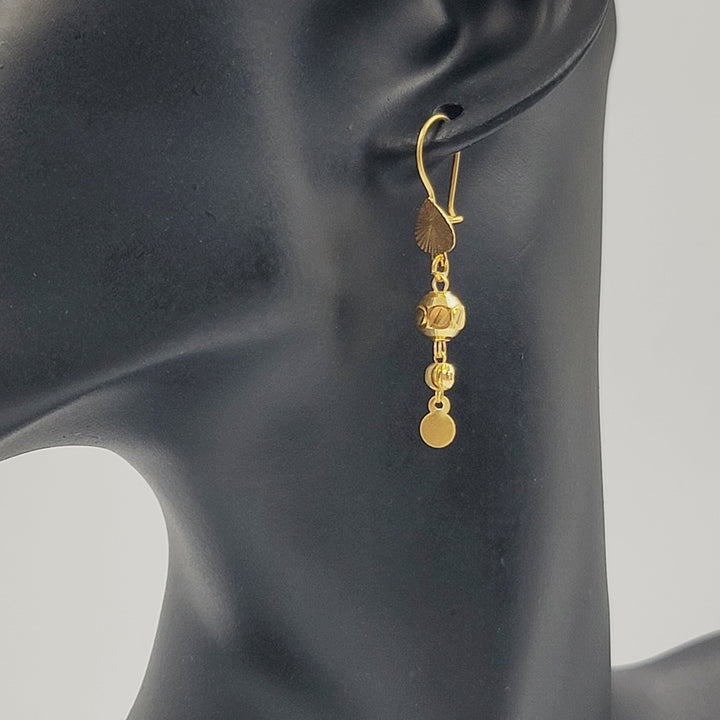 21K حلق طابات-مجوهرات الشيخ سعيد-Saeed Jewelry 