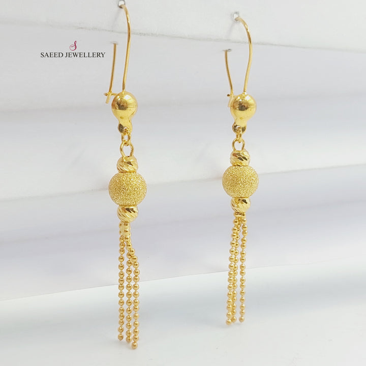 Balls Earrings Made of 21K Gold by Saeed Jewelry 