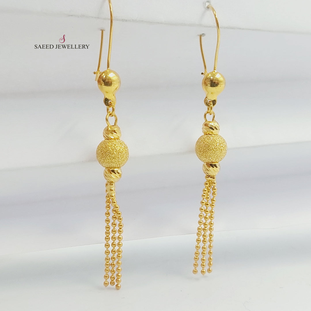 Balls Earrings Made of 21K Gold by Saeed Jewelry 
