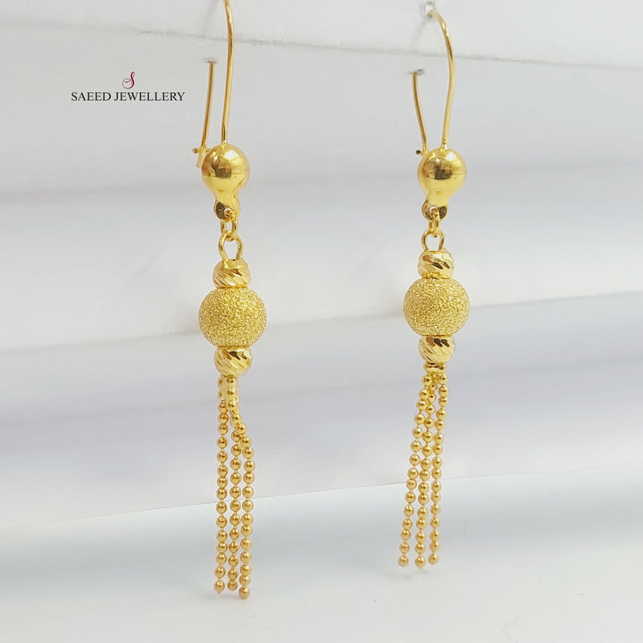 Balls Earrings Made of 21K Gold by Saeed Jewelry 