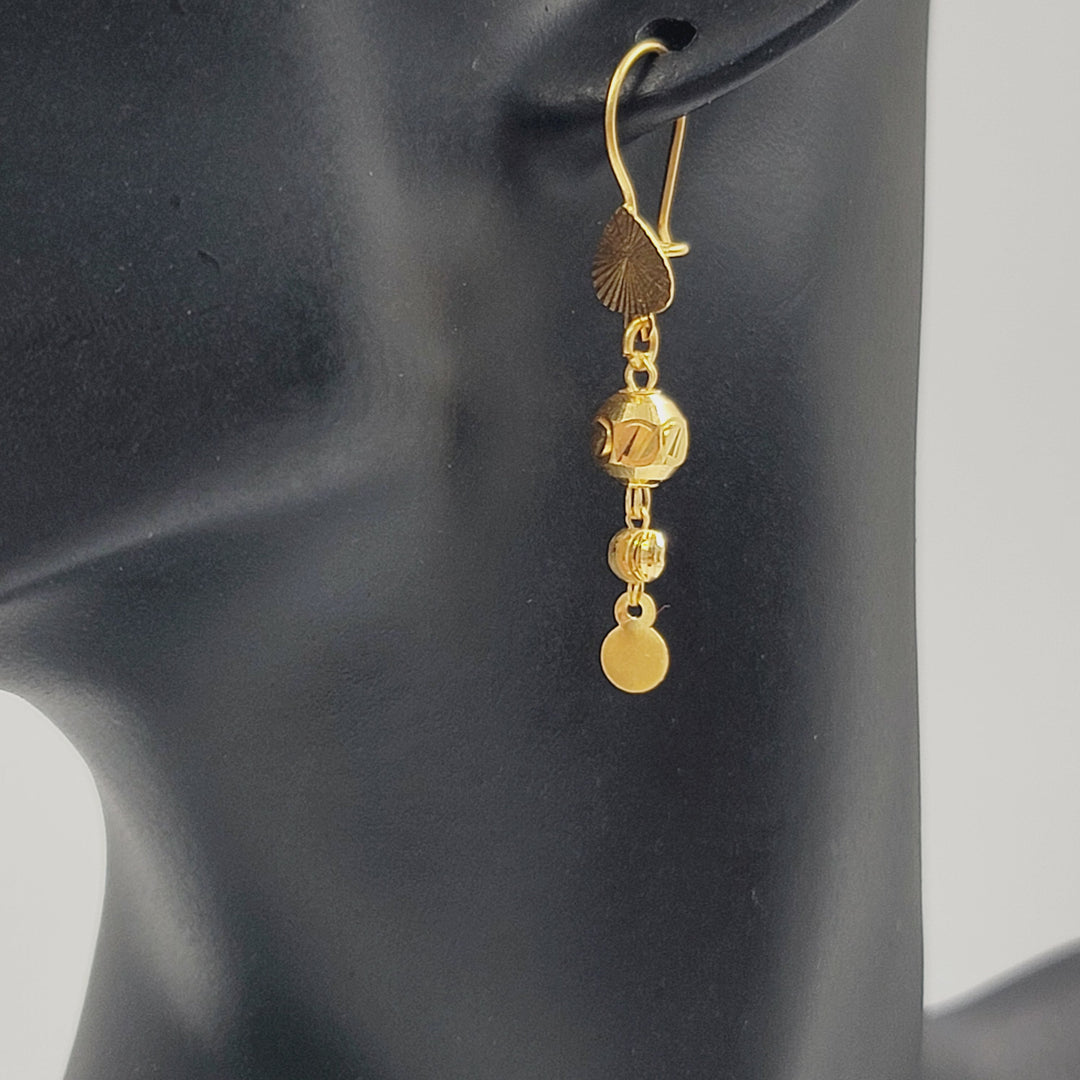 21K حلق طابات-مجوهرات الشيخ سعيد-Saeed Jewelry 