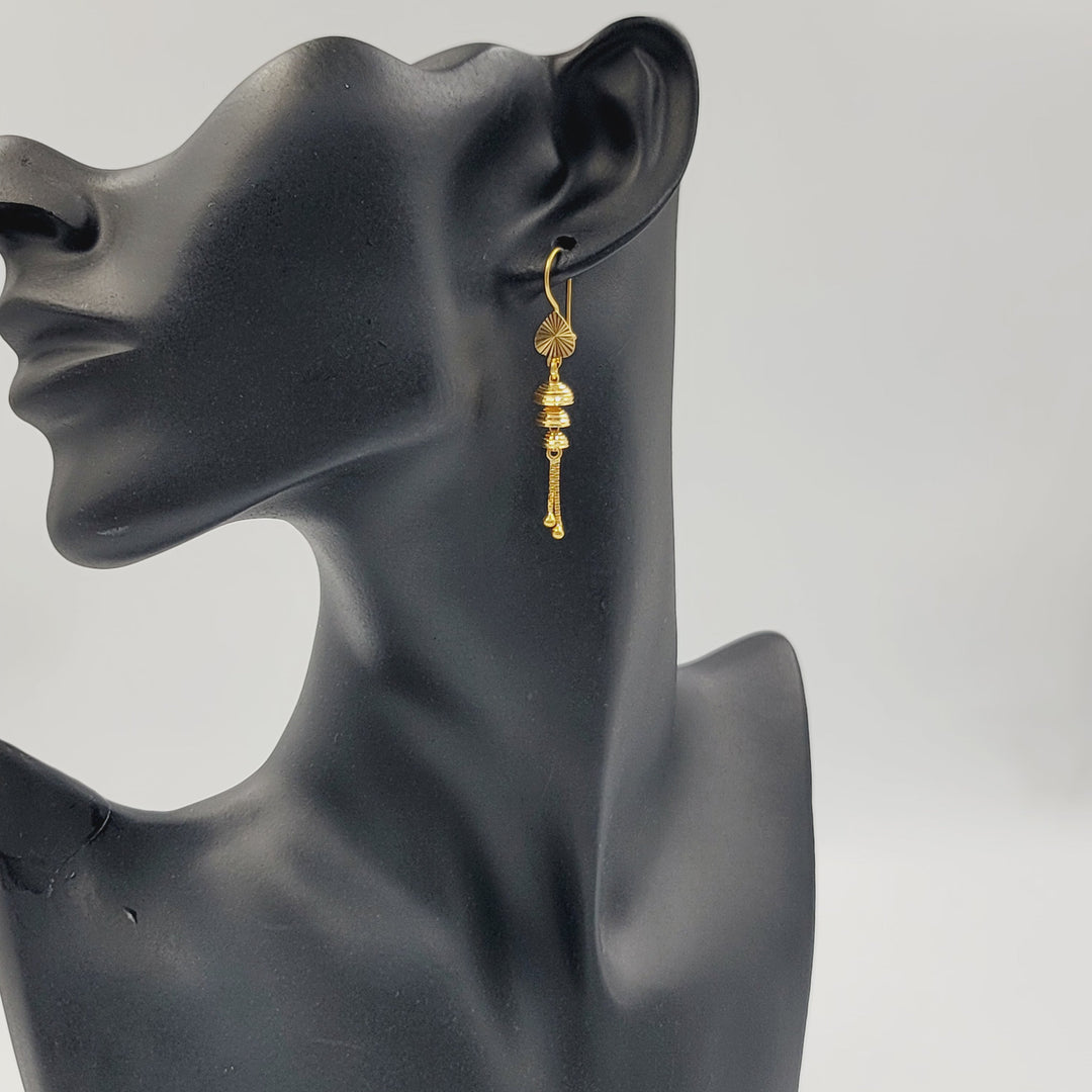 21K حلق جرس-مجوهرات الشيخ سعيد-Saeed Jewelry 