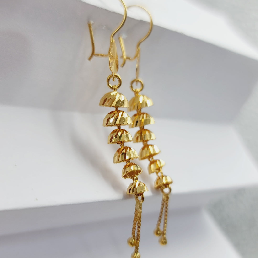 21K حلق جرس-مجوهرات الشيخ سعيد-Saeed Jewelry 