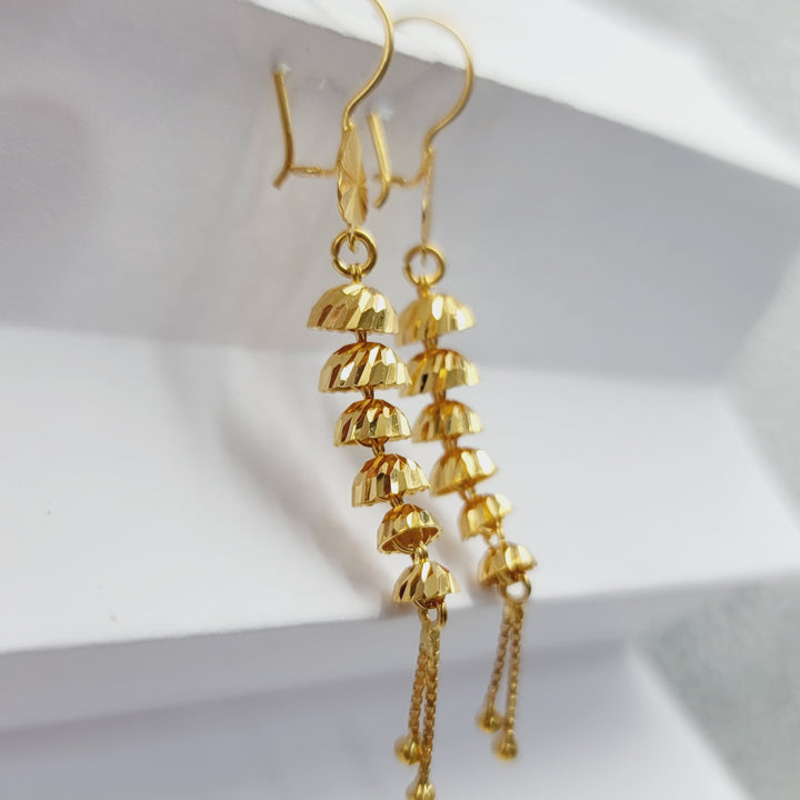 21K حلق جرس-مجوهرات الشيخ سعيد-Saeed Jewelry 