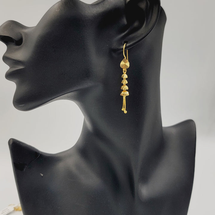 21K حلق جرس-مجوهرات الشيخ سعيد-Saeed Jewelry 