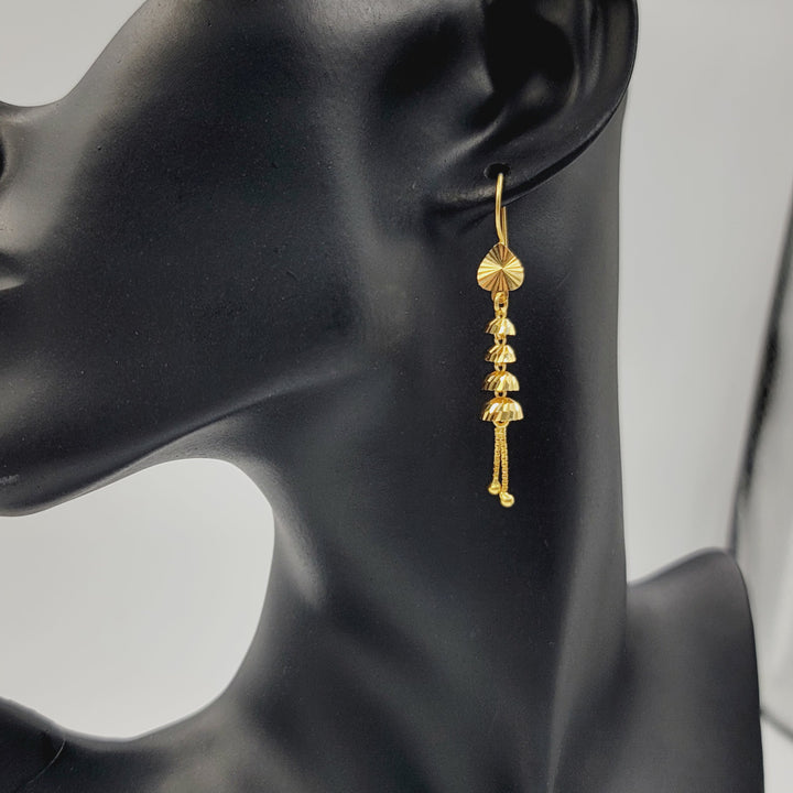 21K حلق جرس-مجوهرات الشيخ سعيد-Saeed Jewelry 