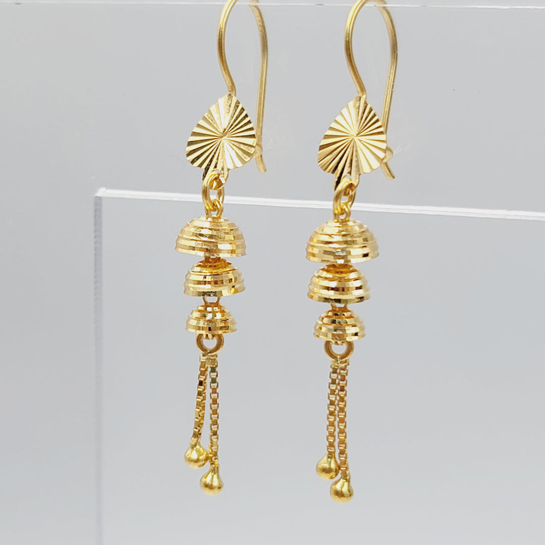 21K حلق جرس-مجوهرات الشيخ سعيد-Saeed Jewelry 