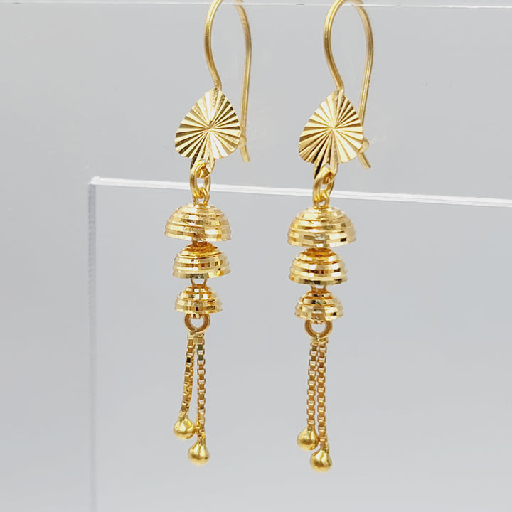 21K حلق جرس-مجوهرات الشيخ سعيد-Saeed Jewelry 