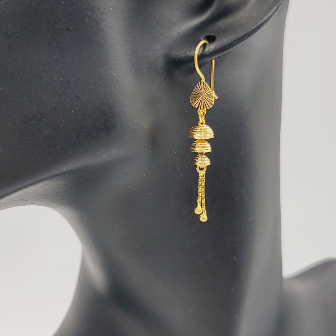 21K حلق جرس-مجوهرات الشيخ سعيد-Saeed Jewelry 