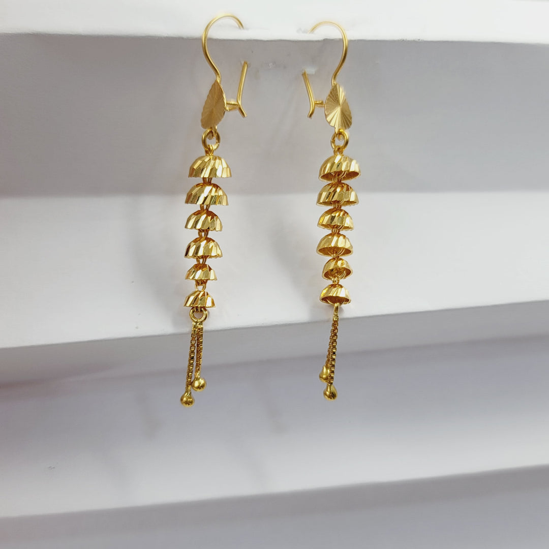 21K حلق جرس-مجوهرات الشيخ سعيد-Saeed Jewelry 