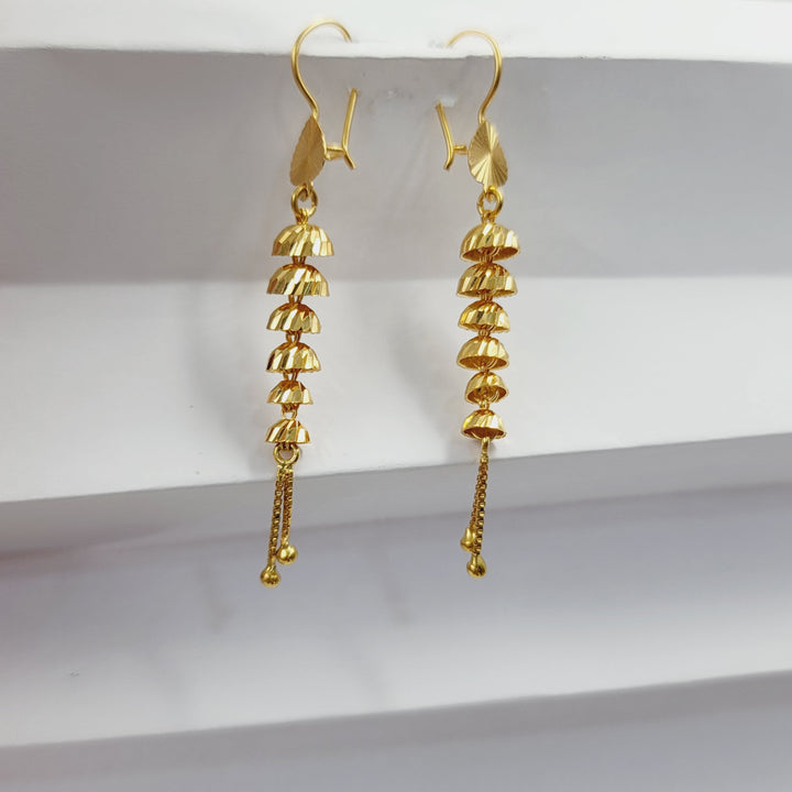 21K حلق جرس-مجوهرات الشيخ سعيد-Saeed Jewelry 