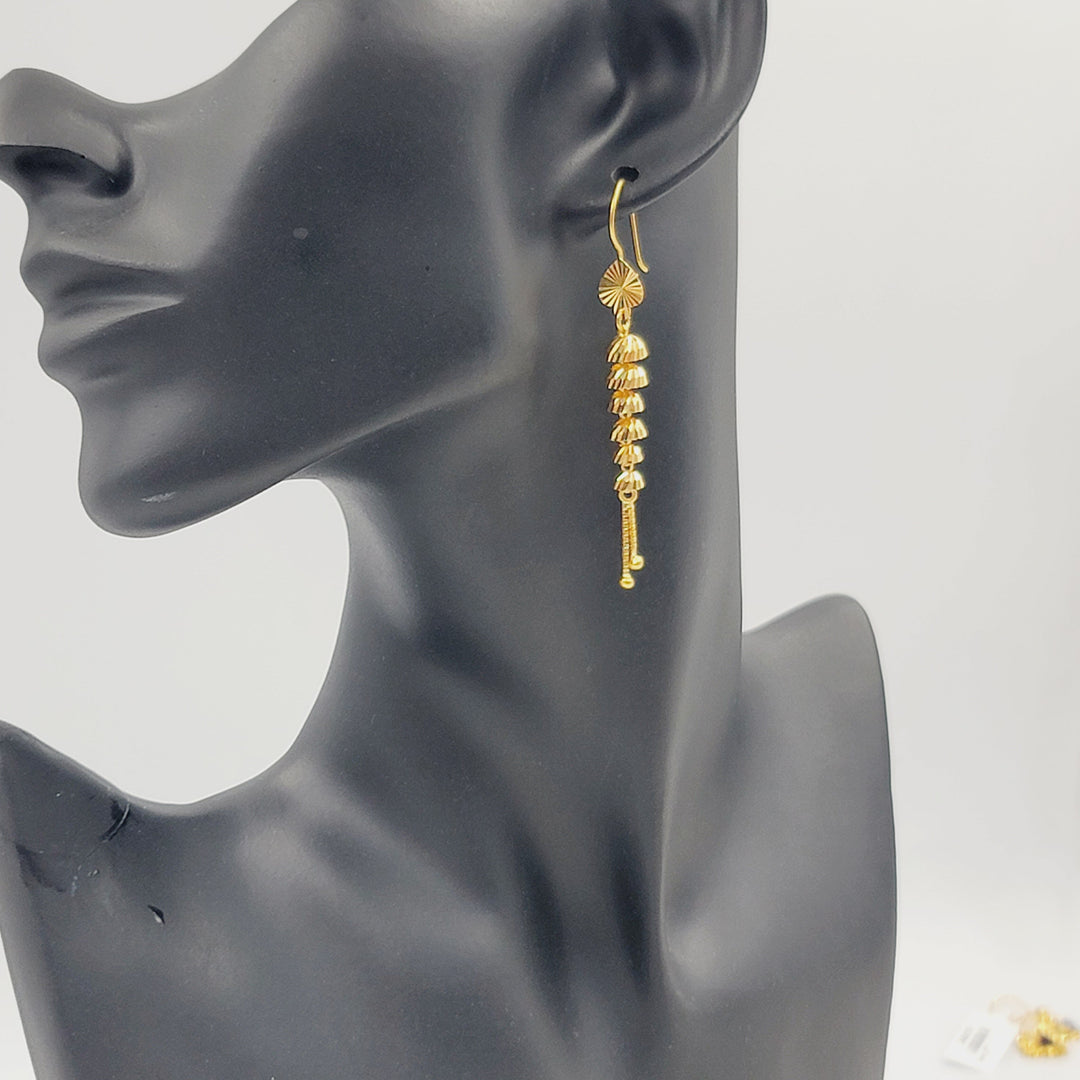 21K حلق جرس-مجوهرات الشيخ سعيد-Saeed Jewelry 