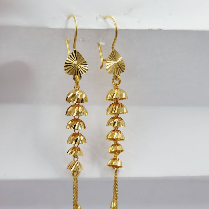 21K حلق جرس-مجوهرات الشيخ سعيد-Saeed Jewelry 