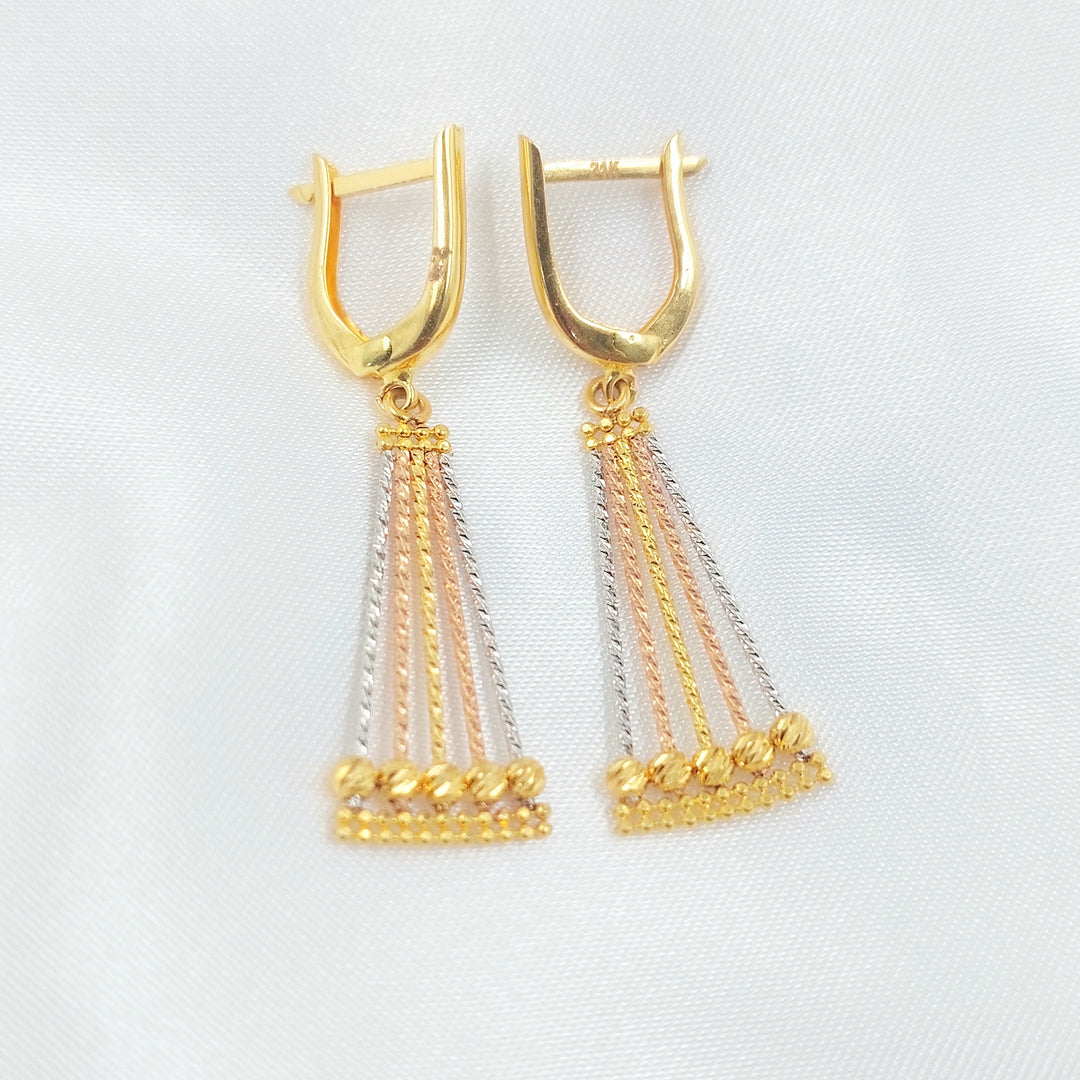 Click Deluxe Earrings Made of 21K Gold by Saeed Jewelry 