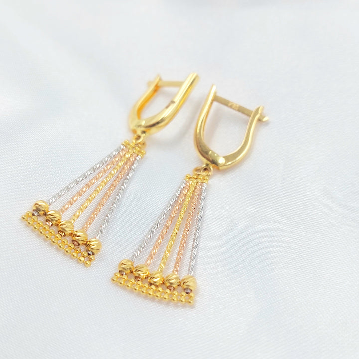 Click Deluxe Earrings Made of 21K Gold by Saeed Jewelry 