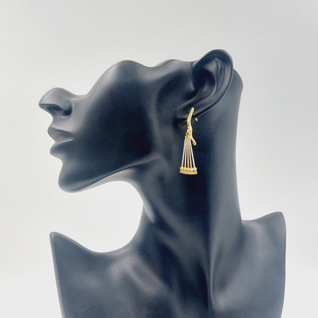 Click Deluxe Earrings Made of 21K Gold by Saeed Jewelry 