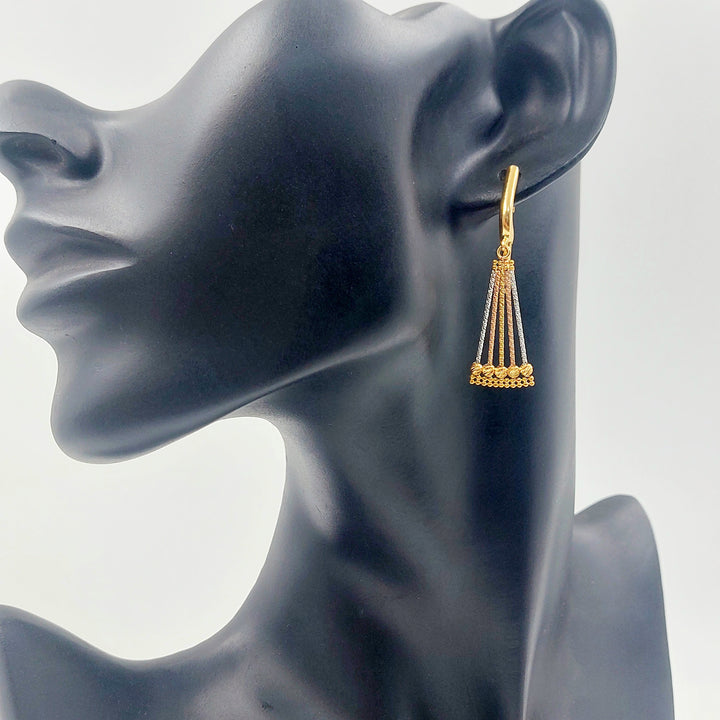 Click Deluxe Earrings Made of 21K Gold by Saeed Jewelry 