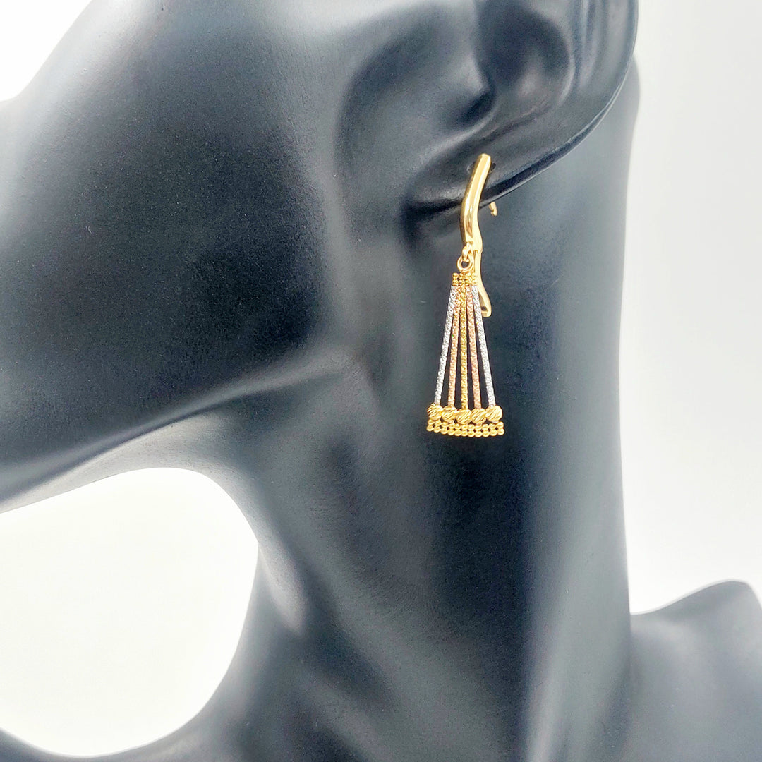 Click Deluxe Earrings Made of 21K Gold by Saeed Jewelry 