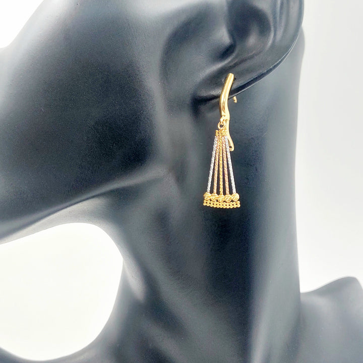 Click Deluxe Earrings Made of 21K Gold by Saeed Jewelry 