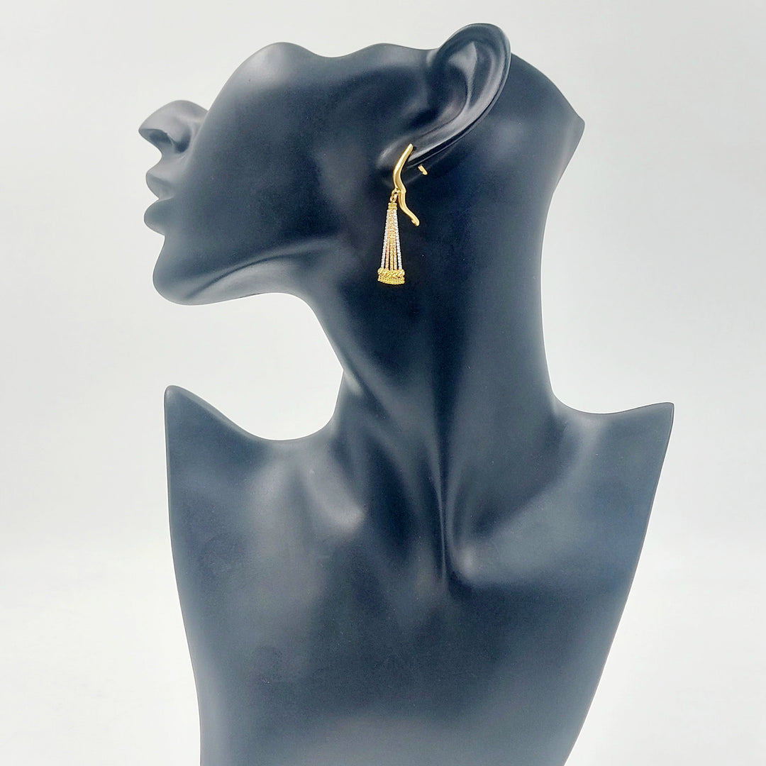 Click Deluxe Earrings Made of 21K Gold by Saeed Jewelry 
