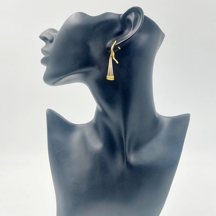 Click Deluxe Earrings Made of 21K Gold by Saeed Jewelry 