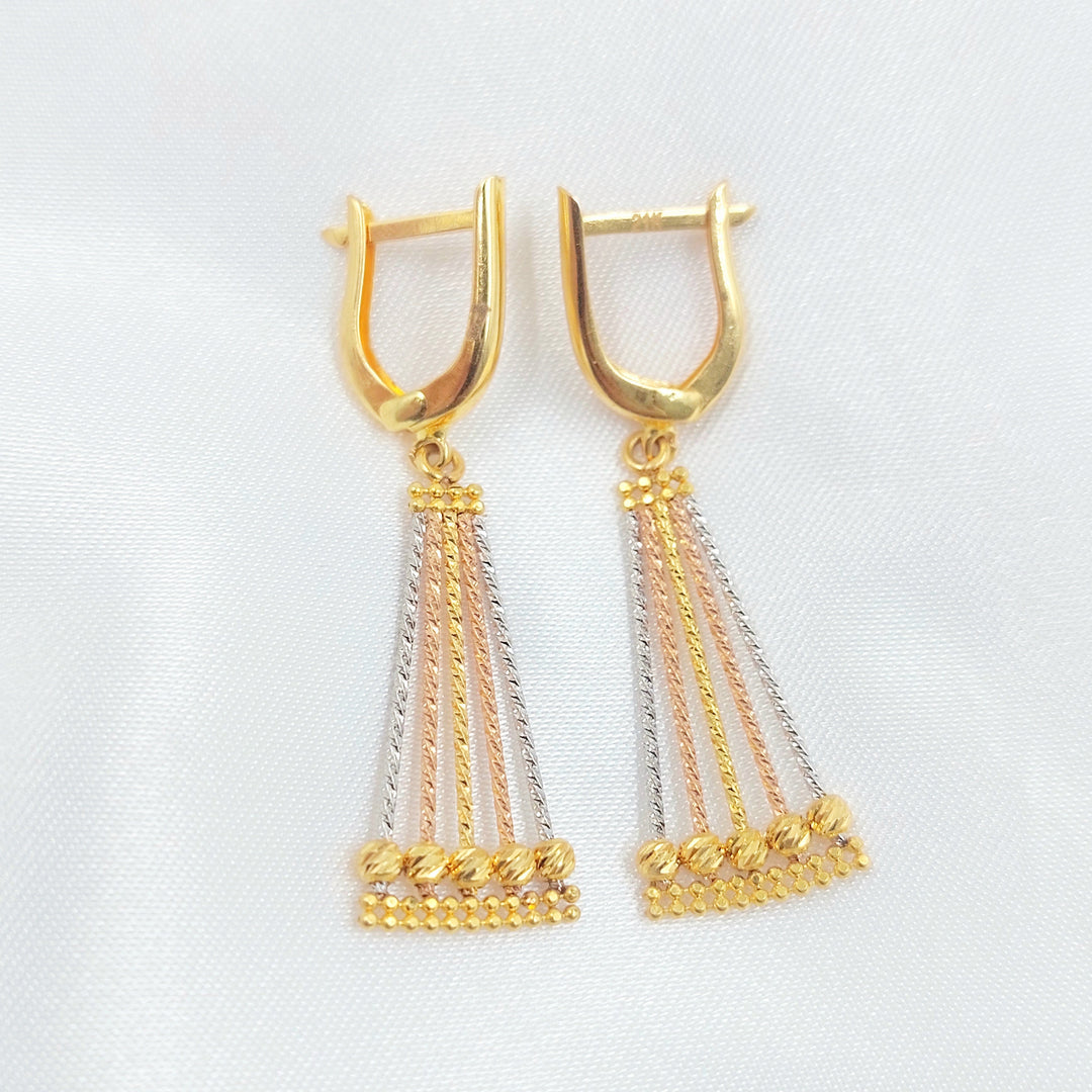 Click Deluxe Earrings Made of 21K Gold by Saeed Jewelry 